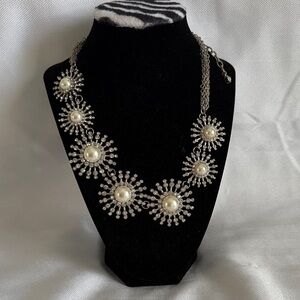 Elegant Silver and Pearl Necklace